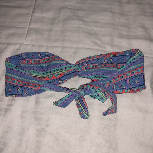 Print Bandeau Bathing Suit Top - Picture 3 of 4